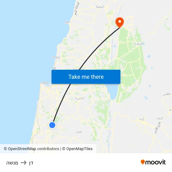 מנשה to דן map