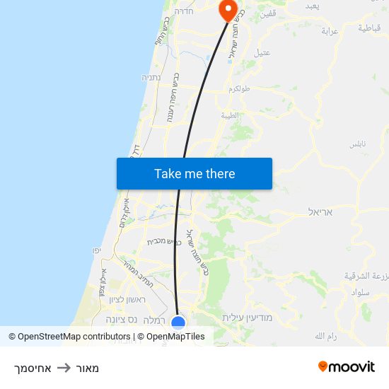 אחיסמך to מאור map