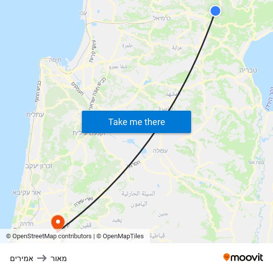 אמירים to מאור map