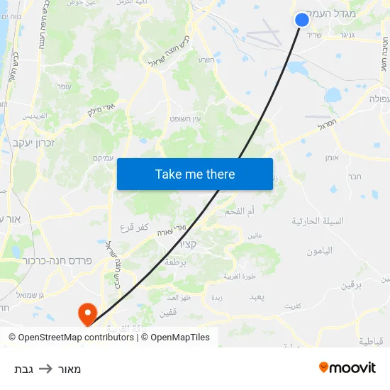 גבת to מאור map