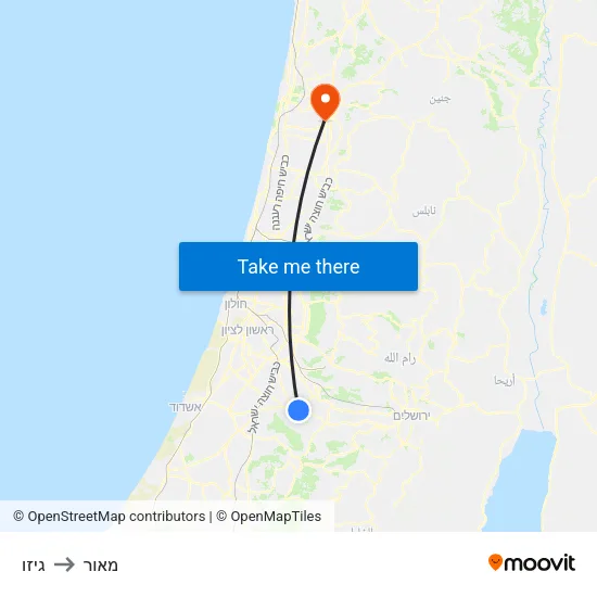 גיזו to מאור map