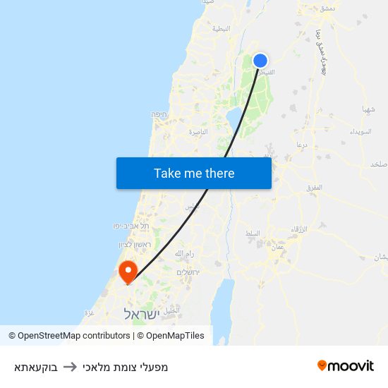 בוקעאתא to מפעלי צומת מלאכי map