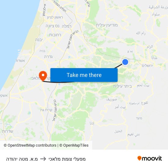 מ.א. מטה יהודה to מפעלי צומת מלאכי map