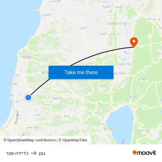 ג'דיידה-מכר to גונן map