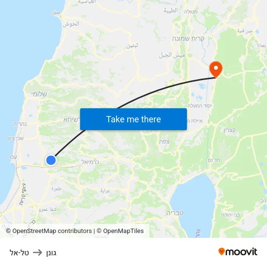 טל-אל to גונן map