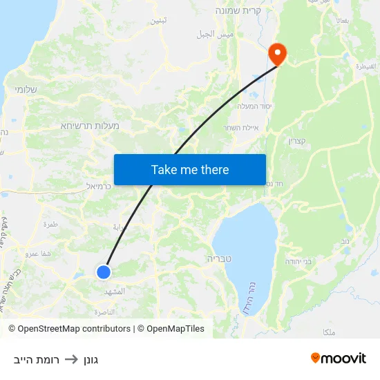 רומת הייב to גונן map