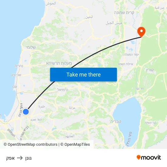 אפק to גונן map