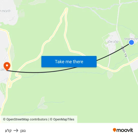 קלע to גונן map
