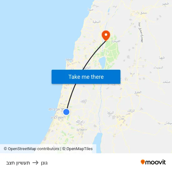 תעשיון חצב to גונן map