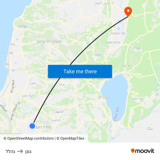 נהלל to גונן map