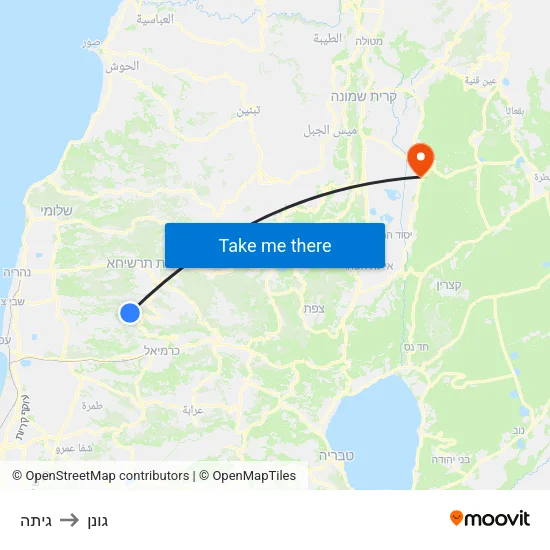 גיתה to גונן map