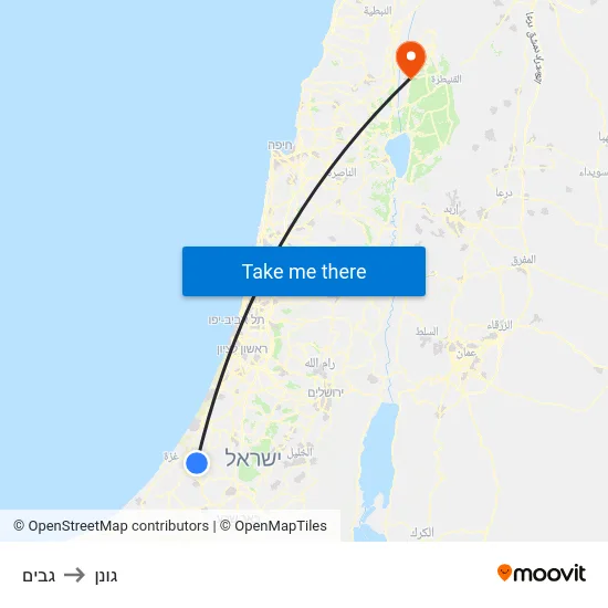 גבים to גונן map