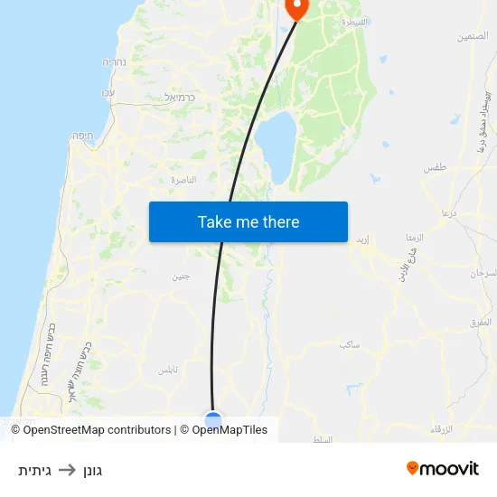 גיתית to גונן map