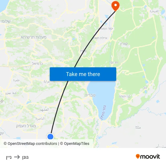 ניין to גונן map
