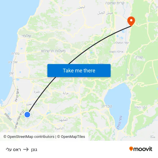 ראס עלי to גונן map
