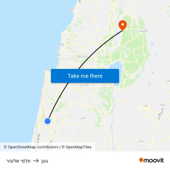 תלמי אלעזר to גונן map