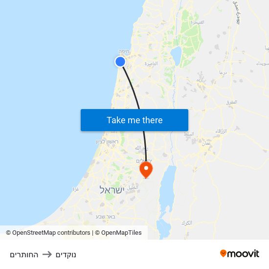 החותרים to נוקדים map