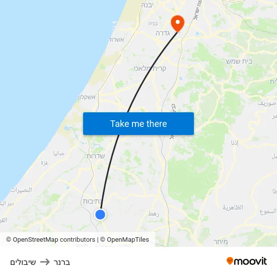 שיבולים to ברנר map