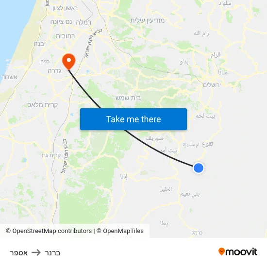 אספר to ברנר map