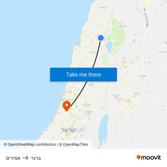 אמירים to ברנר map