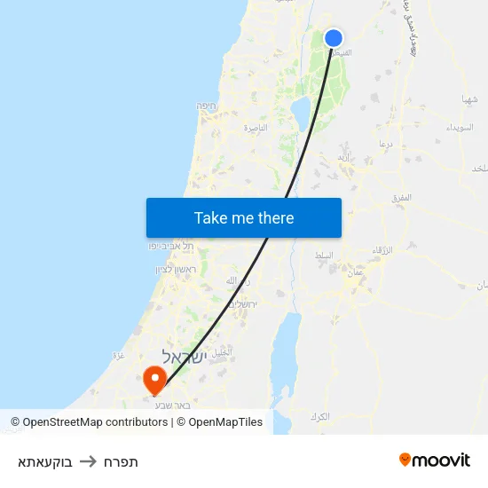 בוקעאתא to תפרח map