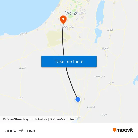 שחרות to תפרח map