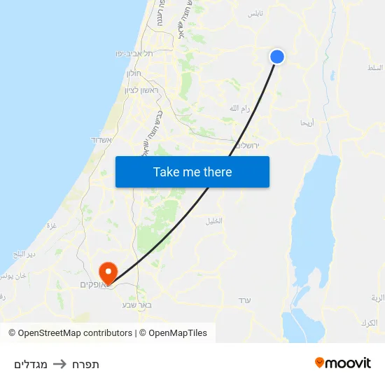 מגדלים to תפרח map