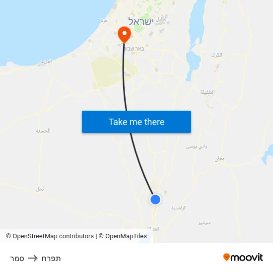 סמר to תפרח map