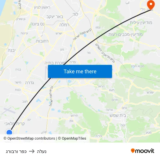 כפר ורבורג to נעלה map