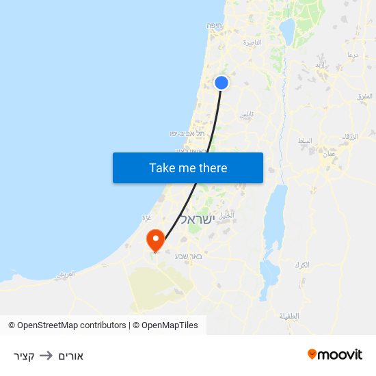 קציר to אורים map