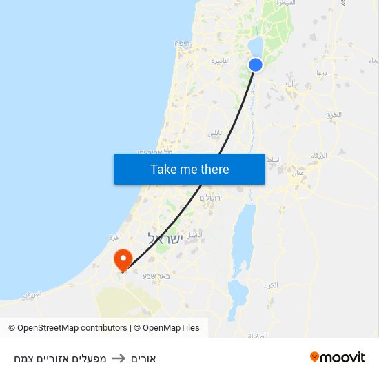 מפעלים אזוריים צמח to אורים map