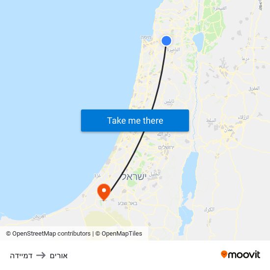 דמיידה to אורים map