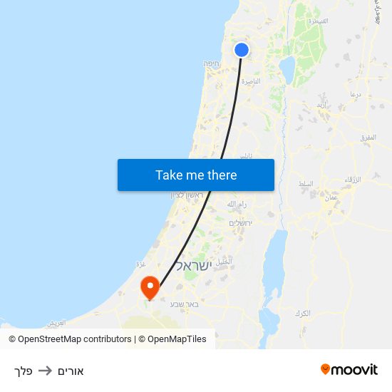 פלך to אורים map