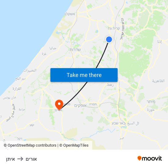 איתן to אורים map