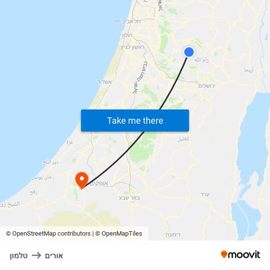 טלמון to אורים map