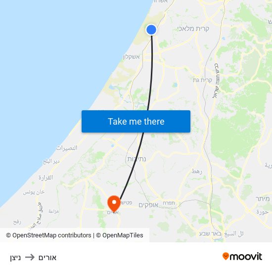 ניצן to אורים map