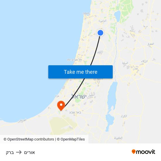 ברק to אורים map