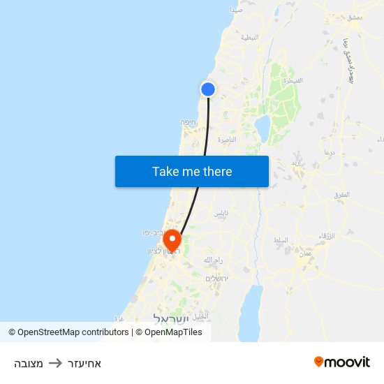 מצובה to אחיעזר map