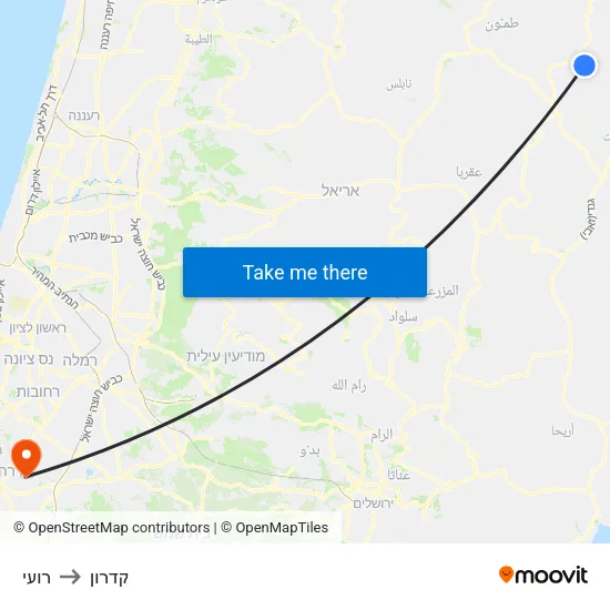 רועי to קדרון map