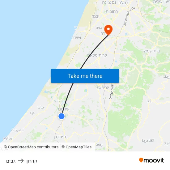 גבים to קדרון map