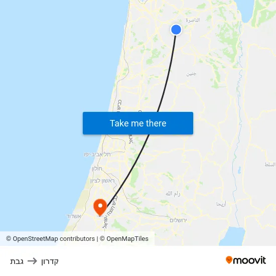גבת to קדרון map