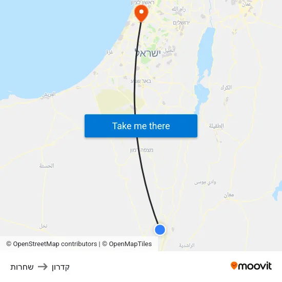 שחרות to קדרון map