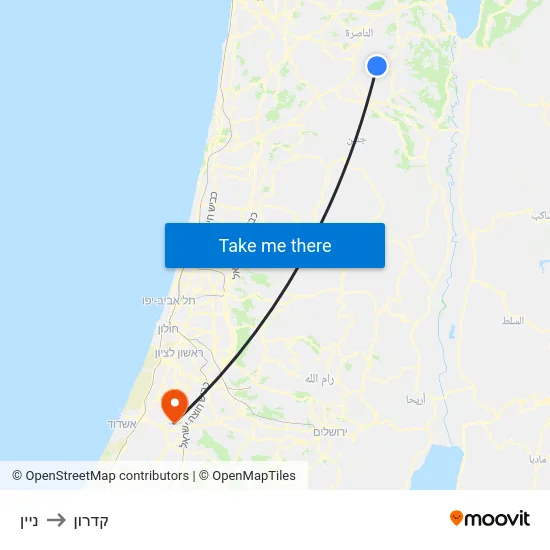 ניין to קדרון map