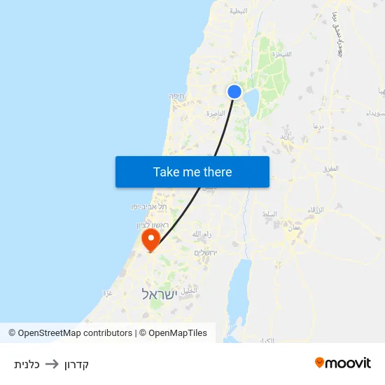 כלנית to קדרון map