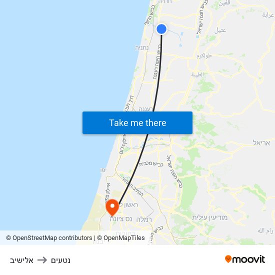 אלישיב to נטעים map