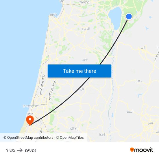 גשור to נטעים map