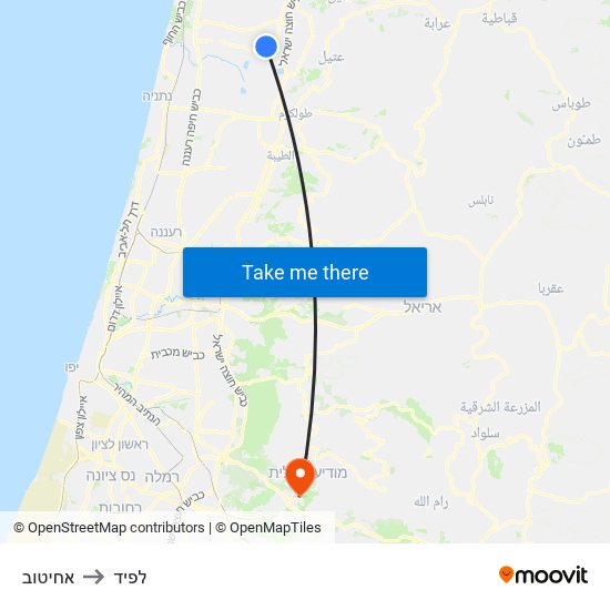 אחיטוב to לפיד map