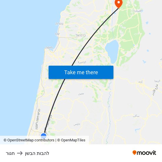 חגור to להבות הבשן map