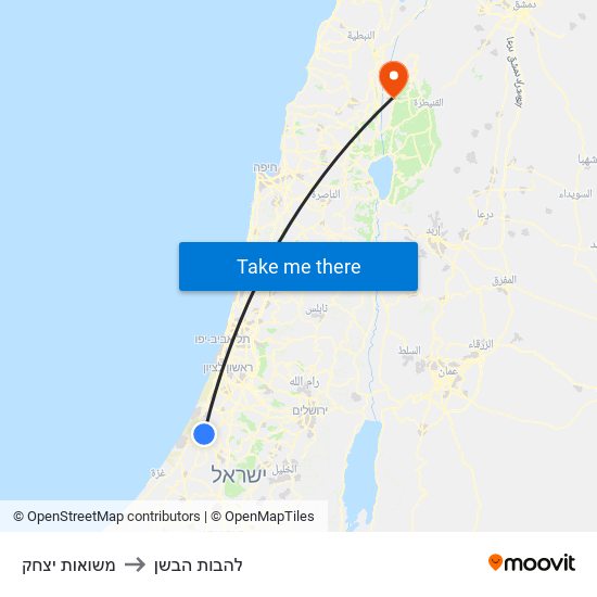 משואות יצחק to להבות הבשן map