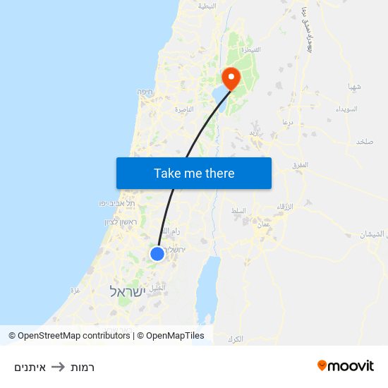 איתנים to רמות map